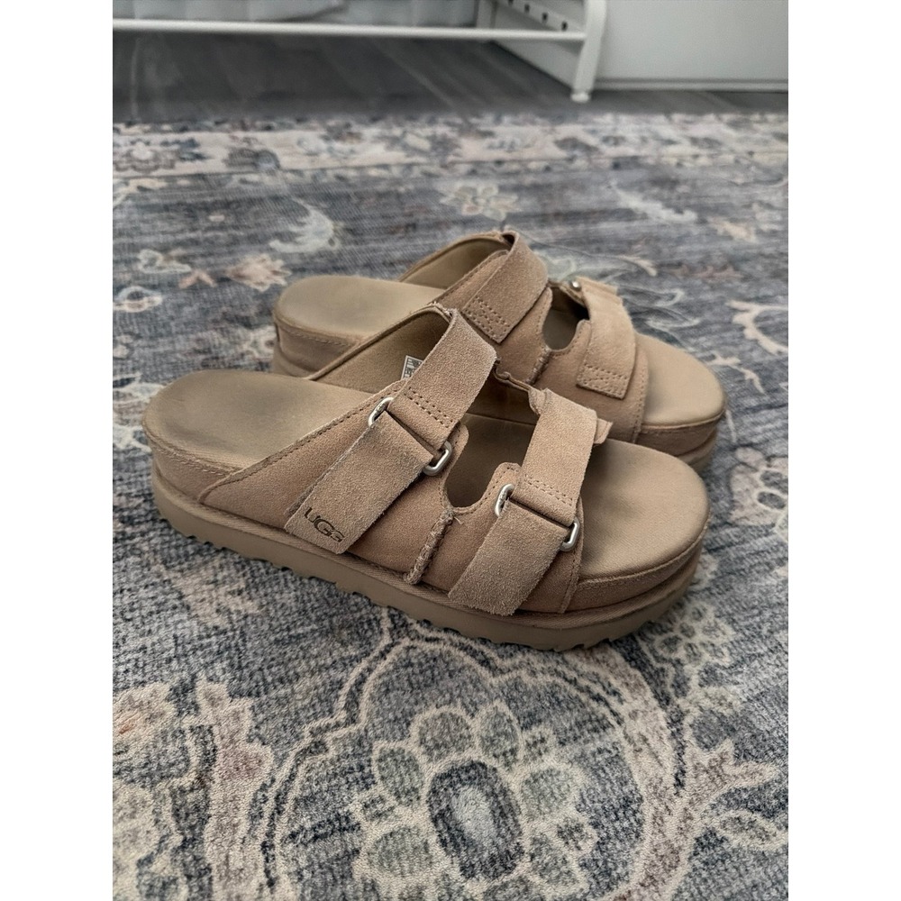 UGG Goldenstar Hi Slide Sandal Sand Suede